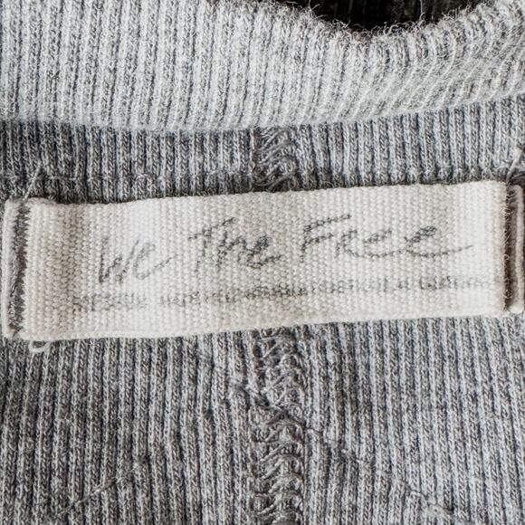 We The Free, Heather Grey Kate Tank, Ribbed Stretch Cotton, Women’s Medium - Picture 7 of 9